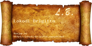 Lokodi Brigitta névjegykártya
