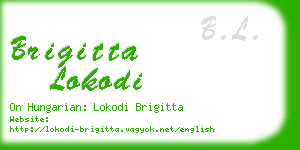 brigitta lokodi business card